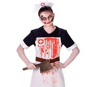 DocraShop Ltd Costume da infermiera zombie, da donna, per Halloween, tema non morti, taglia S (40-42)