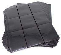docsmagic.de 10 18-Pocket Pages Black - Sideloading - 11 Holes - MTG PKM YGO - Pagine Nero