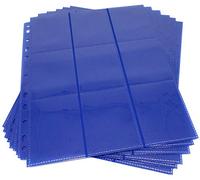 docsmagic.de 10 18-Pocket Pages Dark Blue - Sideloading - 11 Holes - MTG PKM YGO - Pagine Blu Scuro