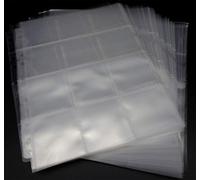 docsmagic.de 100 12-Pocket Pages - Sticker - Square Cards - 11-Hole - Pagine