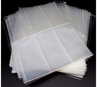 docsmagic.de 100 6-Pocket Album Pages 2.5" x 5.25" - 67 x 144 mm - 11-Hole - Pagine