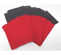 docsmagic.de 100 Premium Bi-Color Card Sleeves Mat Red/Black Standard Size 66 x 91 Bustine Rosso Nero