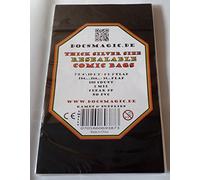docsmagic.de 100 Resealable Thick Silver Size Comic Book Bags 7-1/4"+10-1/2"+1-1/2"Flap- 2 Mil - Bustine Protettive Richiudibile