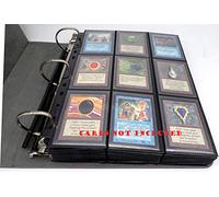 docsmagic.de 3-Ring Premium Album Black + 50 18-Pocket Sideloading Pages - Raccoglitore per Carte da Gioco collezionabili + Pagine - Nero - PKM - YGO - MTG