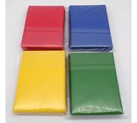 docsmagic.de 4 x 60 Double Mat Card Sleeves Small Size 62 x 89 - Blue Green Red Yellow - YGO - Mini Bustine