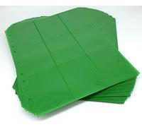docsmagic.de 50 18-Pocket Pages Dark Green - Sideloading - 11 Holes - MTG PKM YGO - Pagine Verde Scuro