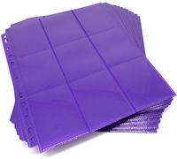 docsmagic.de 50 18-Pocket Pages Purple - Sideloading - 11 Holes - MTG PKM YGO - Pagine Porpora