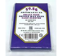 docsmagic.de 60 Double Mat Blue Card Sleeves Small Size 62 x 89 - Blu - Mini Bustine - YGO