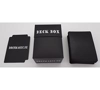 docsmagic.de Deck Box + 100 Mat Black Sleeves Standard - Porta Mazzo & Bustine Nero - PKM - MTG