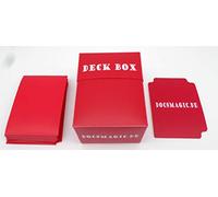 docsmagic.de Deck Box + 100 Mat Red Sleeves Standard - Porta Mazzo & Bustine Rosso - PKM - MTG