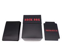 docsmagic.de Deck Box + 60 Double Mat Black Sleeves Small Size - Mini Porta Mazzo & Bustine Nero - YGO