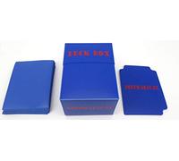 docsmagic.de Deck Box + 60 Double Mat Blue Sleeves Small Size - Mini Porta Mazzo & Bustine Blu - YGO