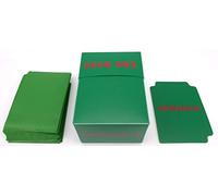 docsmagic.de Deck Box + 60 Double Mat Green Sleeves Small Size - Mini Porta Mazzo & Bustine Verde - YGO