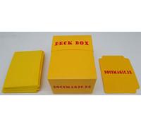 docsmagic.de Deck Box + 60 Double Mat Yellow Sleeves Small Size - Mini Porta Mazzo & Bustine Giallo - YGO