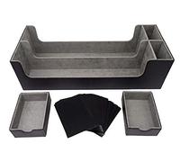 docsmagic.de Premium 2-Row Trading Card Storage Box Black + Trays & Divider - MTG PKM YGO - Carte da Collezione Scatola di Immagazzinaggio Nero