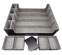 docsmagic.de Premium 4-Row Trading Card Storage Box Black + Trays & Divider - MTG PKM YGO - Carte da Collezione Scatola di Immagazzinaggio Nero