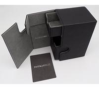 docsmagic.de Premium Magnetic Tray Box (80) Black + Deck Divider - MTG PKM YGO - Porta Mazzo Nero