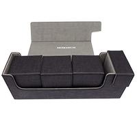 docsmagic.de Premium Magnetic Tray Long Box Black Medium + 3 Flip Boxes - Nero