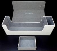 docsmagic.de Premium Magnetic Tray Long Box White Medium - Card Deck Storage - Porta Mazzo Bianco