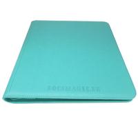 docsmagic.de Premium PRO-Player 12-Pocket Playset Zip-Album Mint - 480 Card Binder - MTG - PKM - YGO - Cerniera Aqua