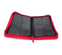 docsmagic.de PRO-Player 4-Pocket Zip-Album Red - 160 Card Binder - MTG - PKM - YGO - Cerniera Rosso