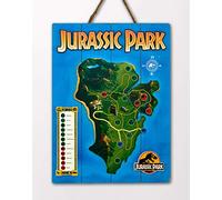 Jurassic Park Wooden Map Poster 30 x 40 cm. DOCTOR COLLECTOR