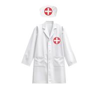 Doctor Costume Kids Toy- Costume per bambini per bambini da 3 a 8 anni, macchina lavabile, Pretend Profession Cosp