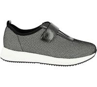 Doctor CUTILLAS - Scarpa casual da donna, suola in gomma, sottopiede estraibile, vernice, lucentezza, zeppa, tessuto, chiusura adesiva per: donna, grigio, 36 EU