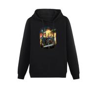 Doctor Li Thunderbirds Are Go Poster Hoody Unisex Ptinted Hoodies Long Sleeve Men's Hooded with Pocket Black XL