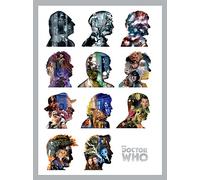 Doctor Who 60 x 80 cm Stampa su Tela Silhoettes cm