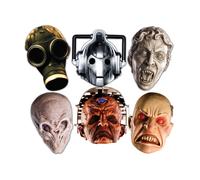 Doctor Who Confezione Maschere Ufficiali Feste Viso Compagni Mostri Halloween