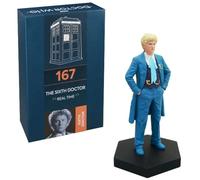 Doctor Who Sixth Doctor Colin Baker Figura 1:21 Scala dipinta a mano Eaglemoss Collector Boxed Model Figurine #167