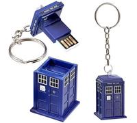 Doctor Who Tardis 4GB USB Bastone Funzionamento Luce Portachiavi Ottima Regalo