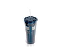 Doctor Who Tardis 651ml Acrilico Viaggio Tumbler con Coperchio & Paglia