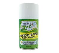 2 pz Doctor Zac Insetticida al PIRETRO per Mosche Zanzare Insetti Volanti 250ml