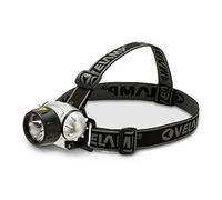 Doctorlight Frontale 40 Lumen (1W), orientabile. Luce 100%, 50% e Flash. Banda Elastica con Rinforzo Centrale. Ideale per l'esterno, Grigio