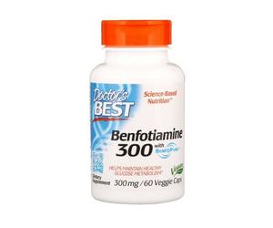 Doctor's Best Benfotiamine con BenfoPure 300 mg, 60 capsule vegetali