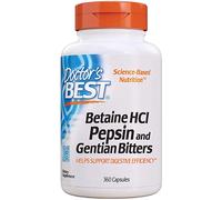Doctor's Best Betaina HCl + Pepsina e Amaro alla genziana, 360 capsule