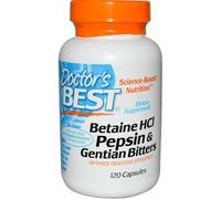 Doctor's Best Betaine HCL Pepsin & Gentian Bitters (120 Capsule)