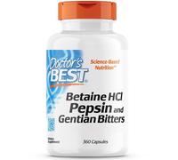 Doctor's Best, Betaine HCl Pepsin and Gentian Bitters, 360 capsule
