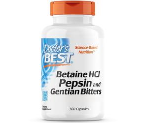 Doctor's Best, Betaine HCl Pepsin and Gentian Bitters, 360 capsule