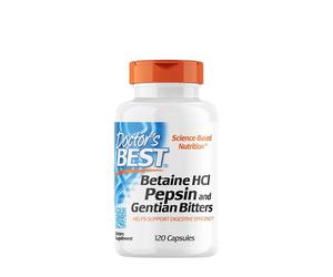 Doctors Best - Betaine HCl Pepsin & Gentian Bitters - 120 caps