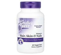Doctor's Best, capelli, pelle e unghie da donna, 60 tappi per verdure