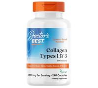 Doctor's Best, collagene di tipo 1 e 3 con peptano e vitamina C, 240 capsule