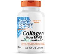 Doctor's Best Collagene, tipo I e III con peptano e vitamina C 500 mg, 240 capsule