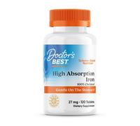 Doctor's Best, ferro ad alto assorbimento con Ferrochel®, 27 mg, 120 compresse
