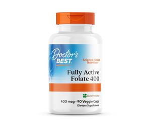 Doctor's Best, folato completamente attivo con quatrefolico, 400 mcg, 90 veg....