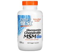 Doctor's Best Glucosamina Condroitina MSM con OptiMSM, 360 vegge caps