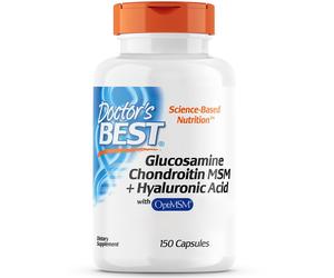 Doctor's Best, Glucosamine Condroitina MSM + Acido Ialuronico, 150 capsule