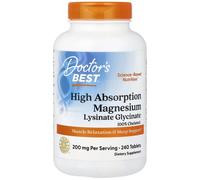 Doctor's Best Magnesio chelato (magnesio chelato) - 240 compresse
